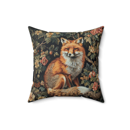 Forest Fox William Morris Inspired | Fox Ancient Decorative Pillow