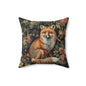 Forest Fox William Morris Inspired | Fox Ancient Decorative Pillow