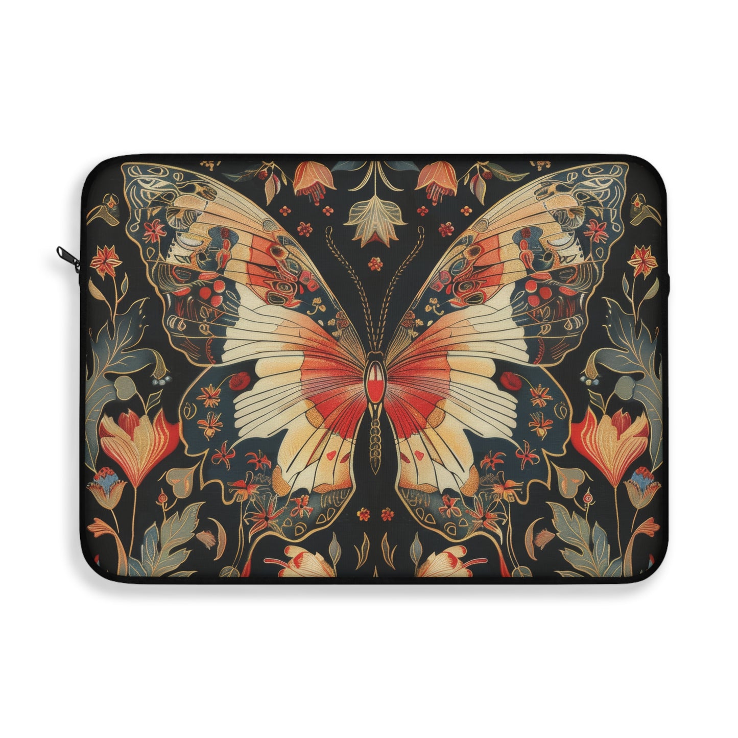 William Morris Inspired Beautiful Butterfly | Laptop Sleeve Deer Neoprene Laptop Case | Office Accessories Gift