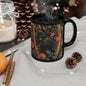 Gothic Black Cat Mug - Cozy Coffee Cup for Cat Lovers, Stylish Drinkware for Home, Unique Gift for Halloween, Floral Cat Design, [...]