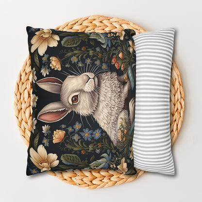 Botanical Bunny William Morris Inspired Vintage Pillowcase