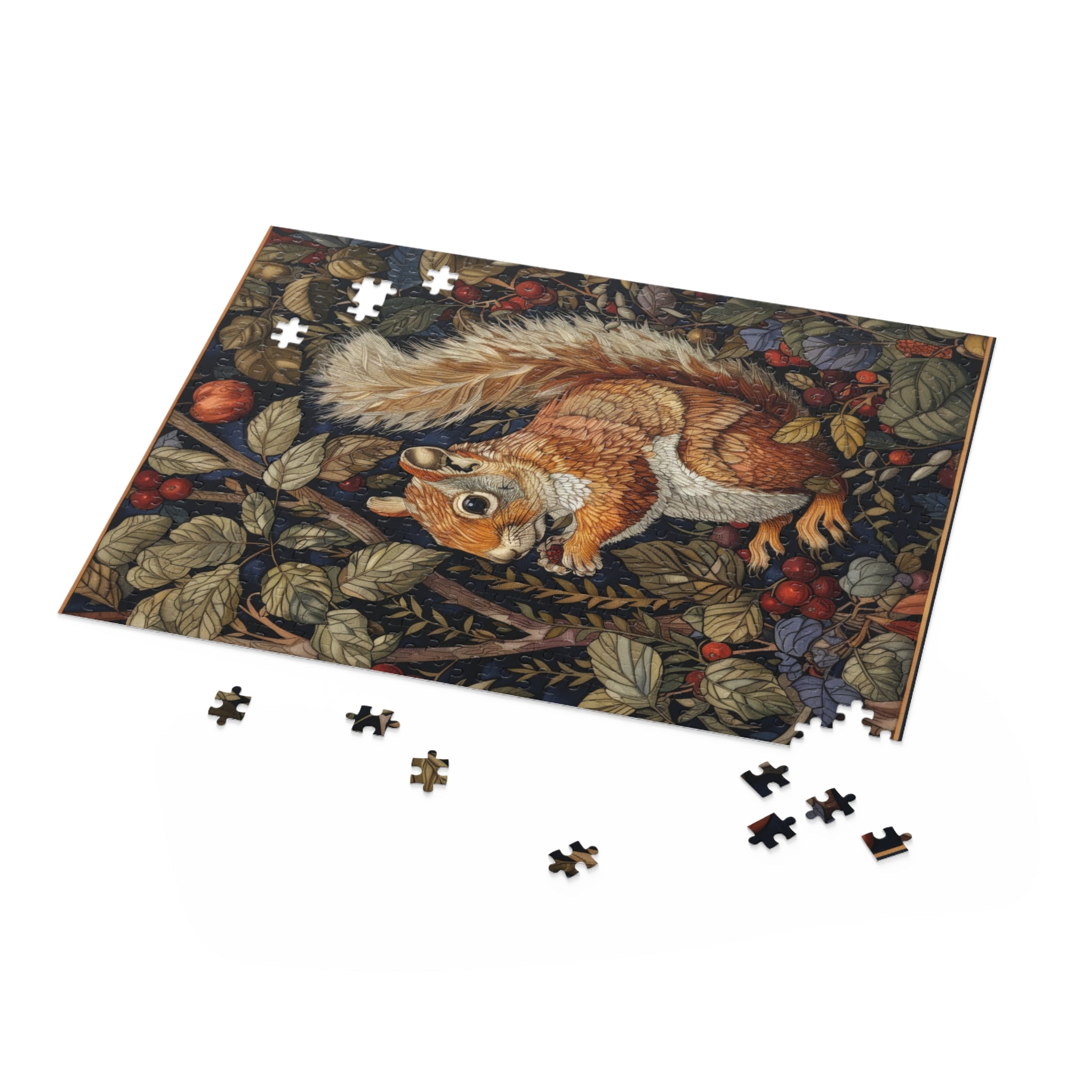 William Morris Inspired Forest Squirrel Jigsaw Puzzle Box