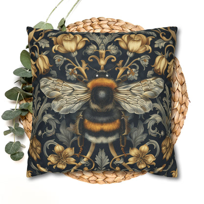 Pillowcase Victorian Art Inspired Bumblebee Baroque Gold Flora