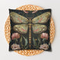 William Morris Inspired Victorian Botanical Dragonfly Pillowcase