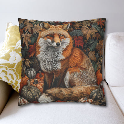 William Inspired Woodland Fox Pumpkins Patch Decorative Pillowcase
