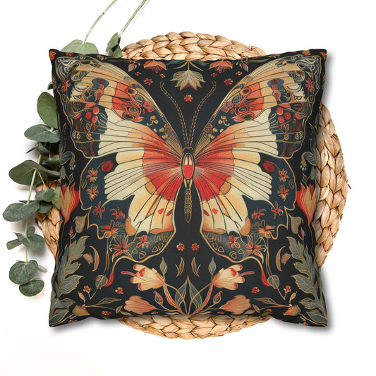Enchanting Butterfly Woodland Blossoms Floral Botanical Pillowcase