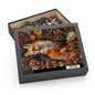 Wild flowers Fox William Morris Inspired Jigsaw Puzzle (120, 252, 500-Piece) Gift-Ready Box, Adult Jigsaw Puzzle