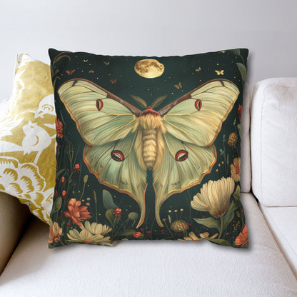 Luna Moth Flight Full Moon Night  Pillowcase