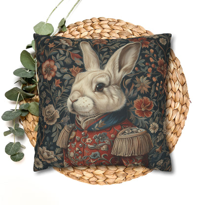 Christmas Nutcracker Rabbit Pillowcase: William Morris Inspired Holiday Decor