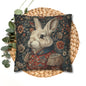Christmas Nutcracker Rabbit Pillowcase: William Morris Inspired Holiday Decor