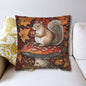 Squirrel In A Leafy Paradise Fall Season Decorative Pillow case
