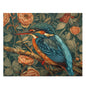 Kingfisher Bird William Morris Inspired (120, 252, 500-Piece) Adult Jigsaw Puzzle, Gift Him Her