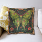 Medieval Art Luna Moth Persian Miniature Square Pillowcase