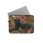 Black Panther Laptop Sleeve, William Morris Inspired Floral Jungle Art Case, Elegant Vintage Botanical Laptop Cover