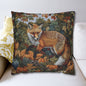Woodland Fox Jumping Pumpkins Patch Decorative Pillowcase