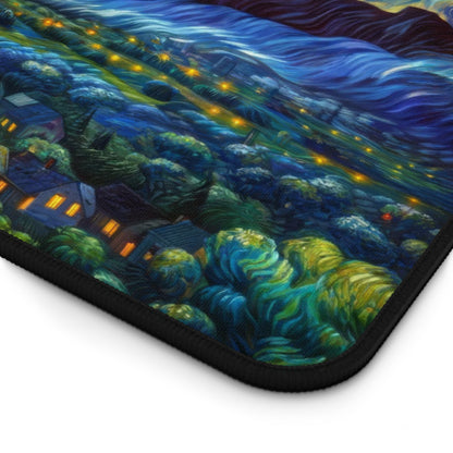 The Starry Night Van Gogh , Gaming Desk Mat 2 Sizes |  Office Decor GiftDesk Mats