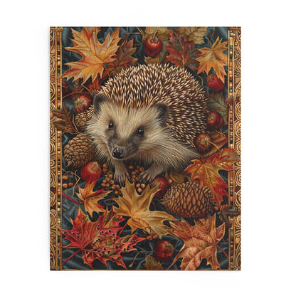 Hedgehog Fall Leaves William Morris Inspired Puzzle Box (120, 252, 500-Piece) Family Jigsaw Puzzle, Puzzle Box Gift