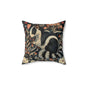 Floral Skunk Art Nouveau Pillow, Spun Polyester Square Cushion