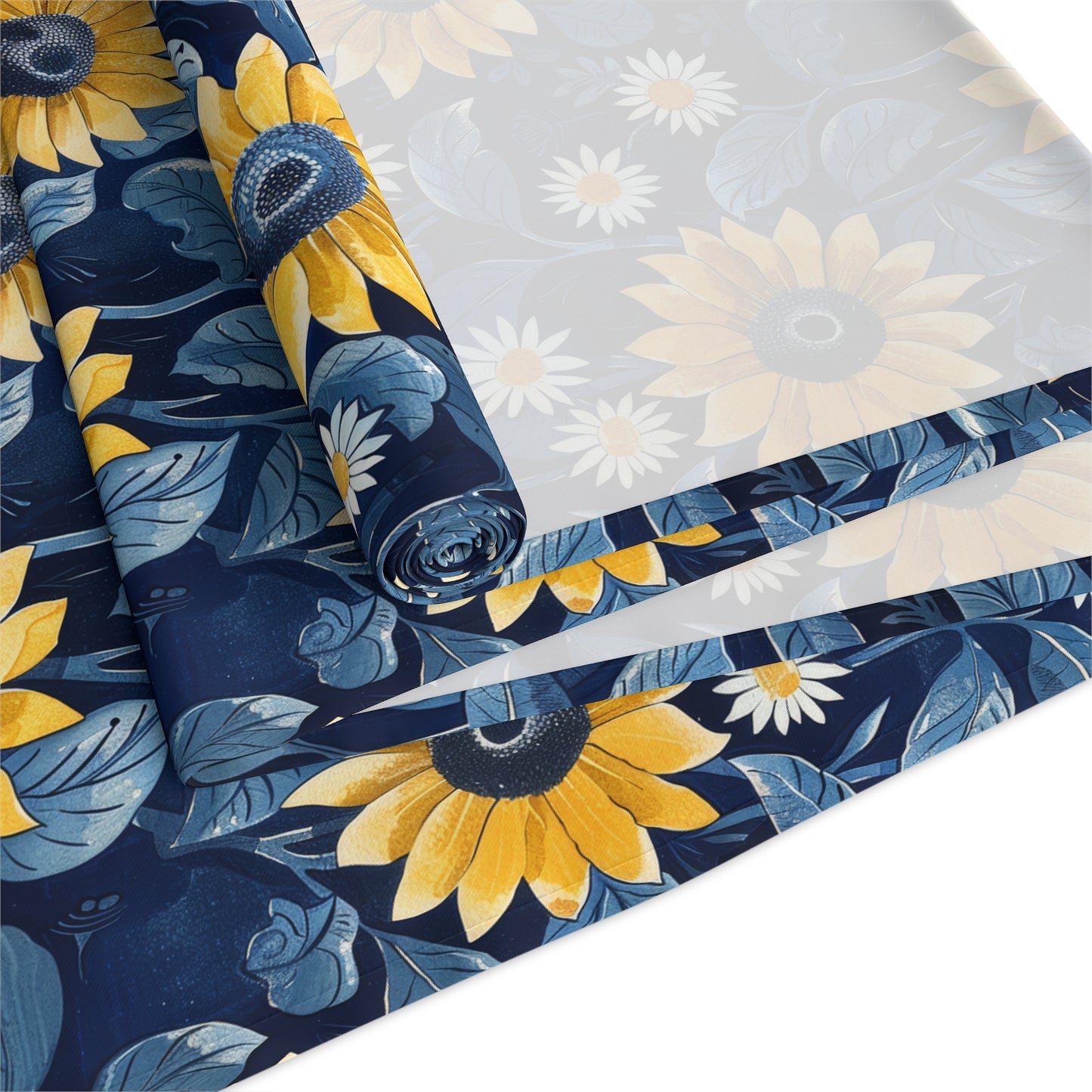 Sunflower Table Runner, Rustic Farmhouse Floral Dining Decor, Fall Tabletop Accent