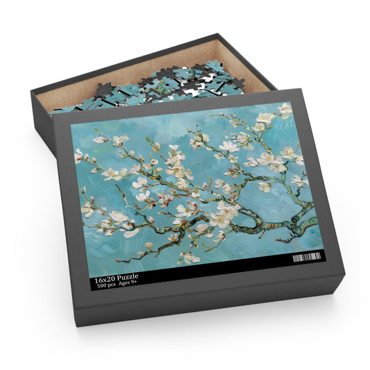 Van Gogh's Almond Blossom Jigsaw Puzzle  (120, 252, 500-Piece) Adult Jigsaw Puzzle, Gift Him Her