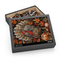 Thanksgiving Turkey Pumpkins Jigsaw Puzzle (120, 252, 500-Piece) Gift-Ready Box, Adult Jigsaw Puzzle