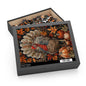 Thanksgiving Turkey Pumpkins Jigsaw Puzzle (120, 252, 500-Piece) Gift-Ready Box, Adult Jigsaw Puzzle