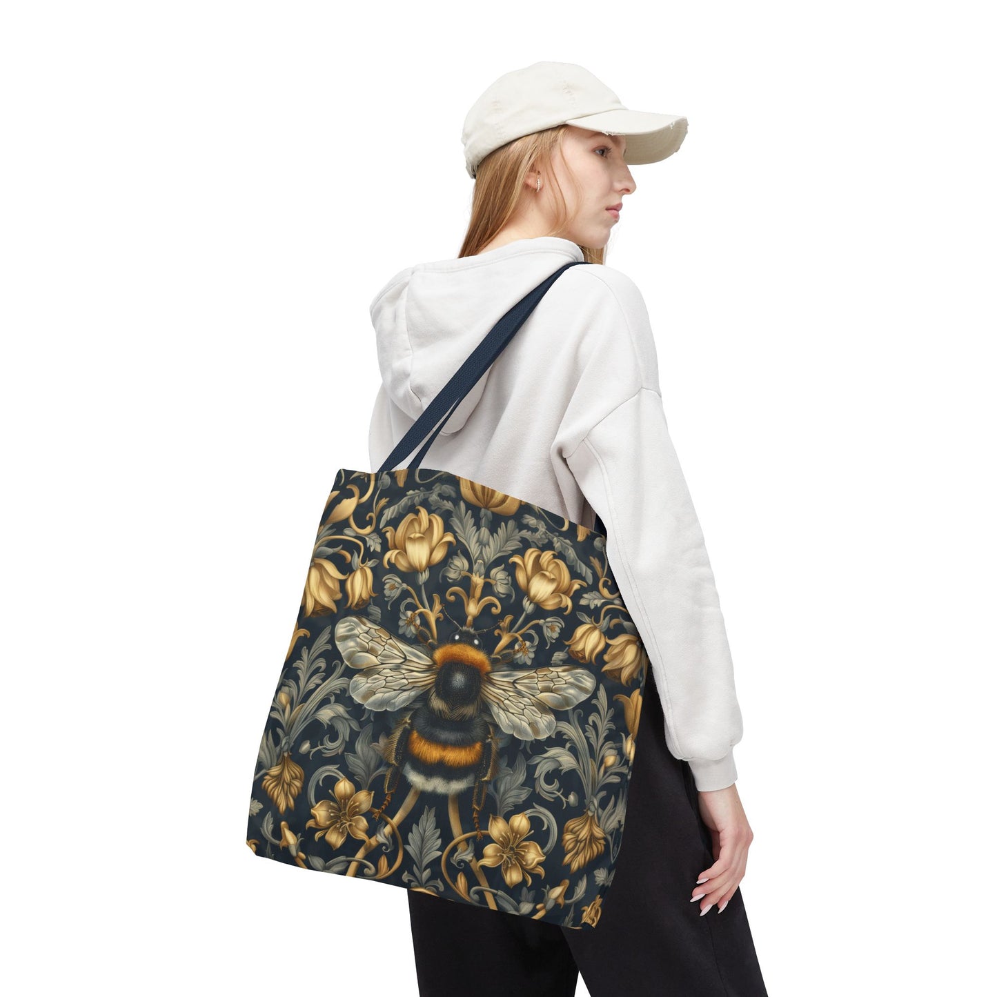 Victorian Baroque Bumblebee Tote Bag, Artistic All-Over-Print Shopper