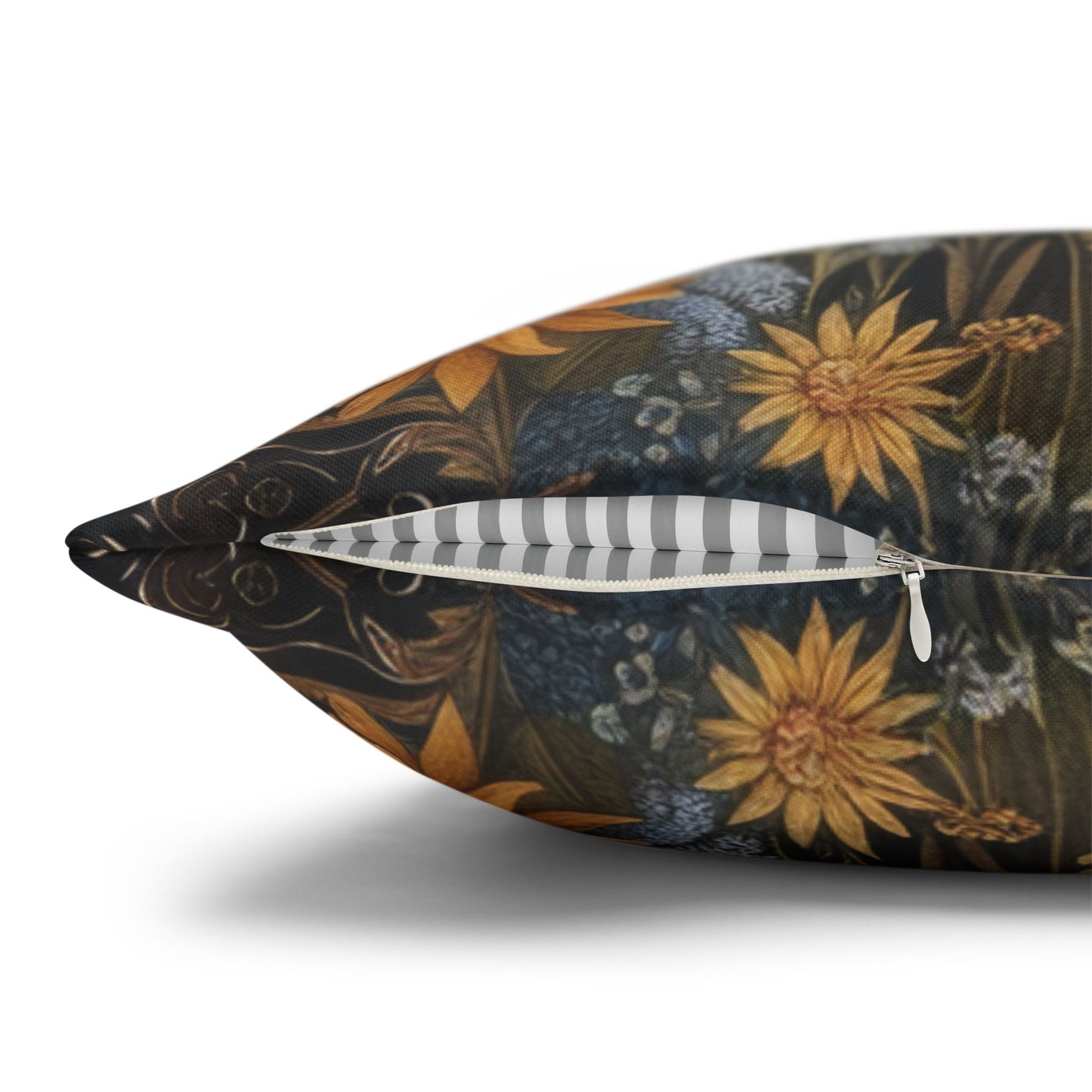 William Morris Inspired Woodland Moose Wildflowers Decorative Pillowcase