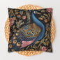 William Morris Inspired Peacock Pillowcase, Forest Floral Art, Peacock Spun Polyester Square Pillowcase