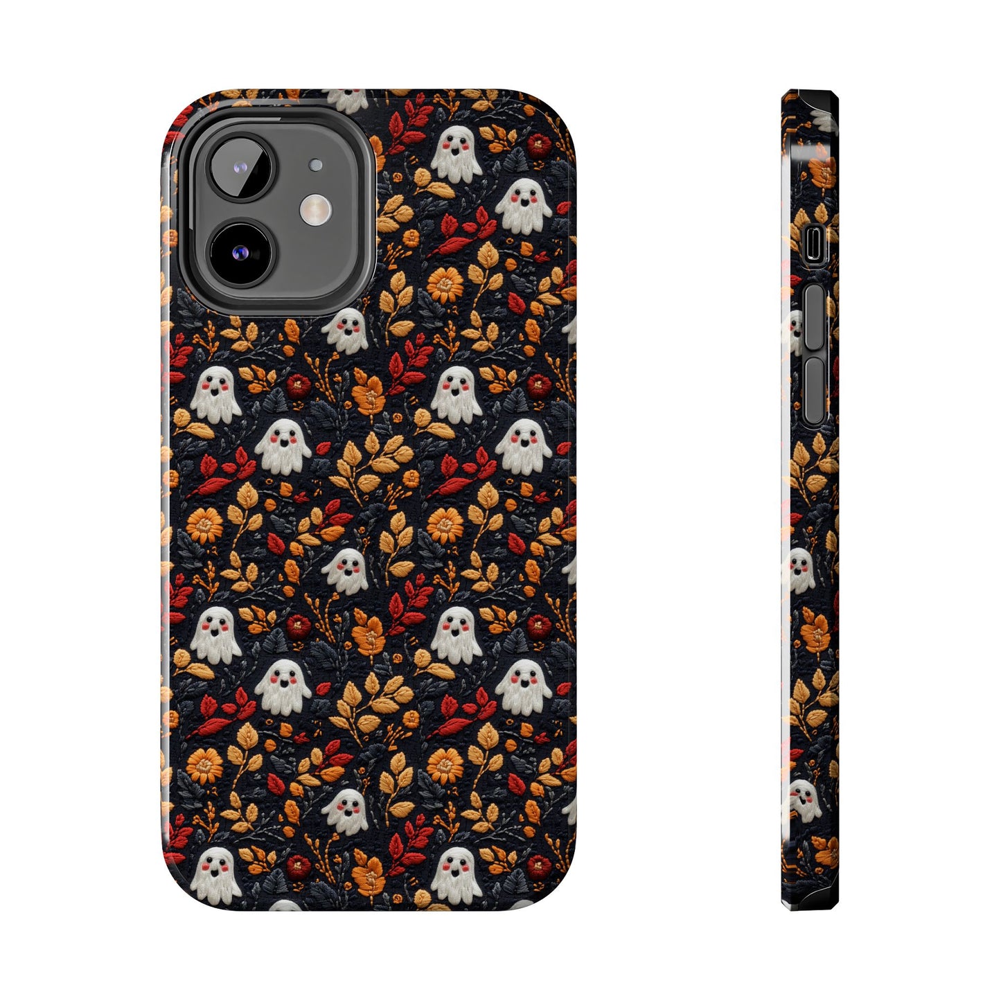 Cute Ghost Fall Leaves Halloween iPhone Tough Case Gift