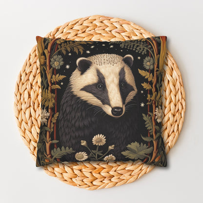 William Morris Inspired Botanical Badger Pillowcase