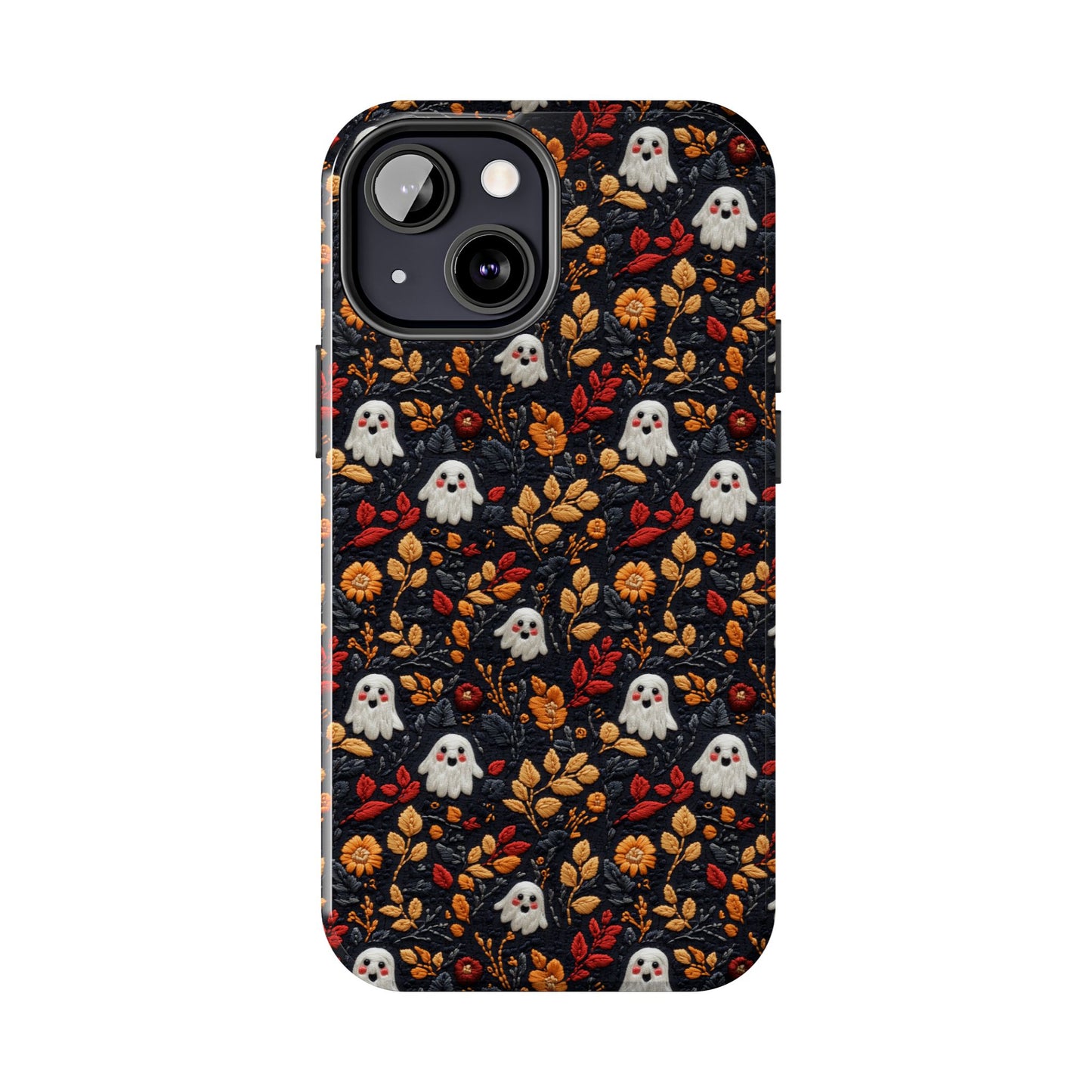 Cute Ghost Fall Leaves Halloween iPhone Tough Case Gift