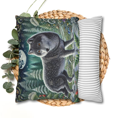 Wolf Design Square Pillowcase, Nature Decor, Wildlife Home Accent, Cozy Gift for Animal Lovers, Rustic Living Room Decor
