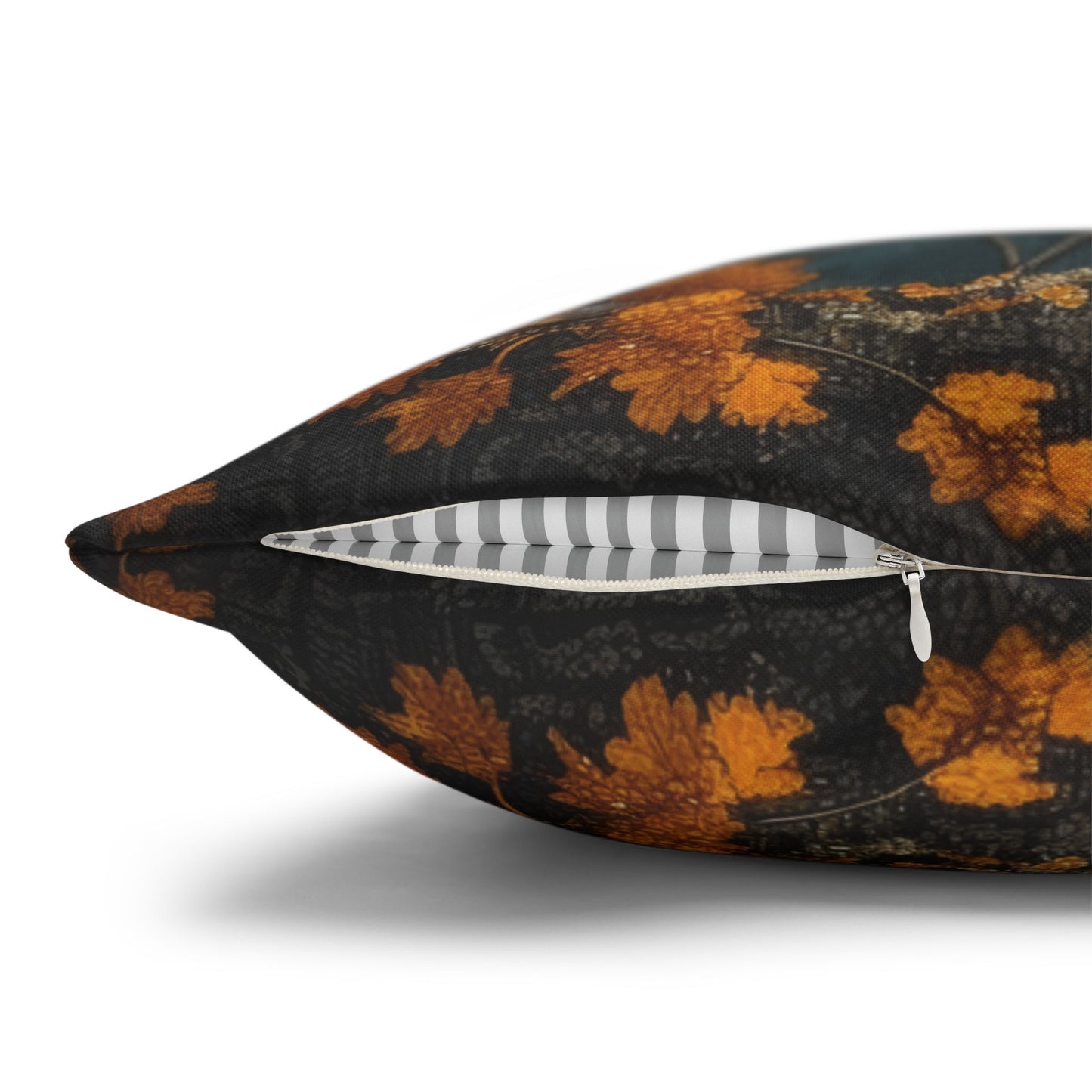 Autumn Heron Throw Pillowcase: Rustic Lake Scene Wildlife Decor