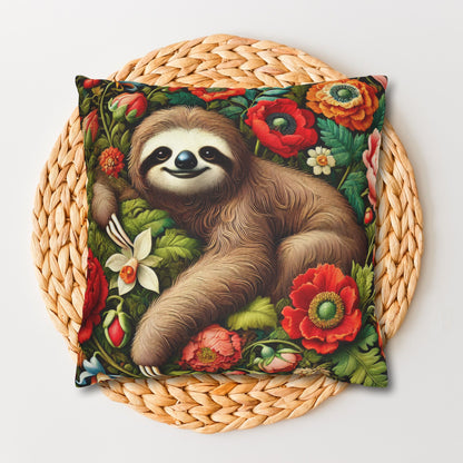 William Morris Inspired Cozy Sloth Pillowcase