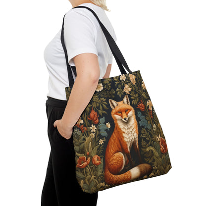 Forest Fox Tote Bag | William Morris Inspired |  Fox Forestcore Tote Bag, Eco-Friendly Carryall