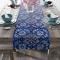 Royal Blue Snowflake Pattern, Batik Art Style, Table Runner Home Decor, Holiday Dining, Christmas Decor, Festive Table Setting