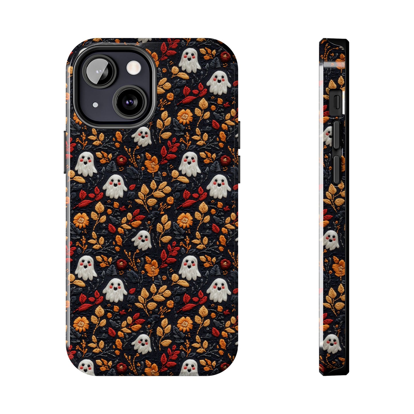 Cute Ghost Fall Leaves Halloween iPhone Tough Case Gift