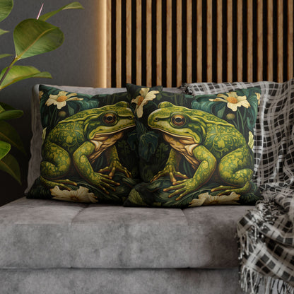 William Morris Inspired Forest Frog Pillowcase