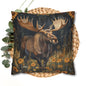 William Morris Inspired Rustic Moose Sunflower Pillowcase