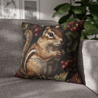 William Morris Inspired Botanical Chipmunk Pillowcase