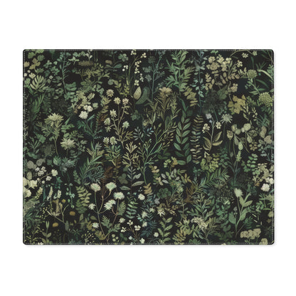 Dark Botanical Print Placemat, Nature Table Cover, Perfect for Home Decor, Kitchen Accessories, Garden Party Decor, Eco-Friendly Dining