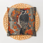 Woodpecker Pillow Cover: Autumn Woodland Decor, Cozy Cabin Accent