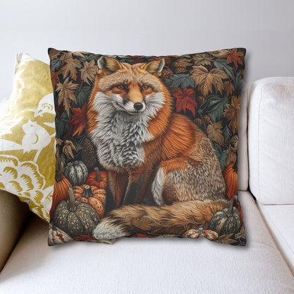William Inspired Woodland Fox Pumpkins Patch Decorative Pillowcase