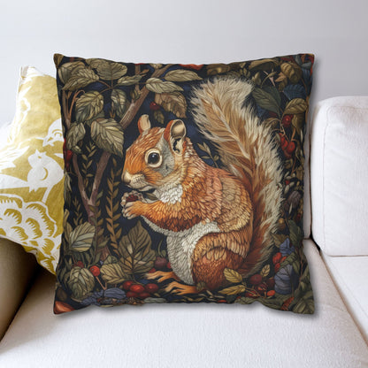 Squirrel William Morris Inspired | Squirrel Ancient Decorative Pillowcase Home Decor