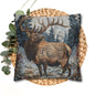 Art Nouveau Elk Frosted Pines Winter Blooms Pillowcase William Morris Inspired