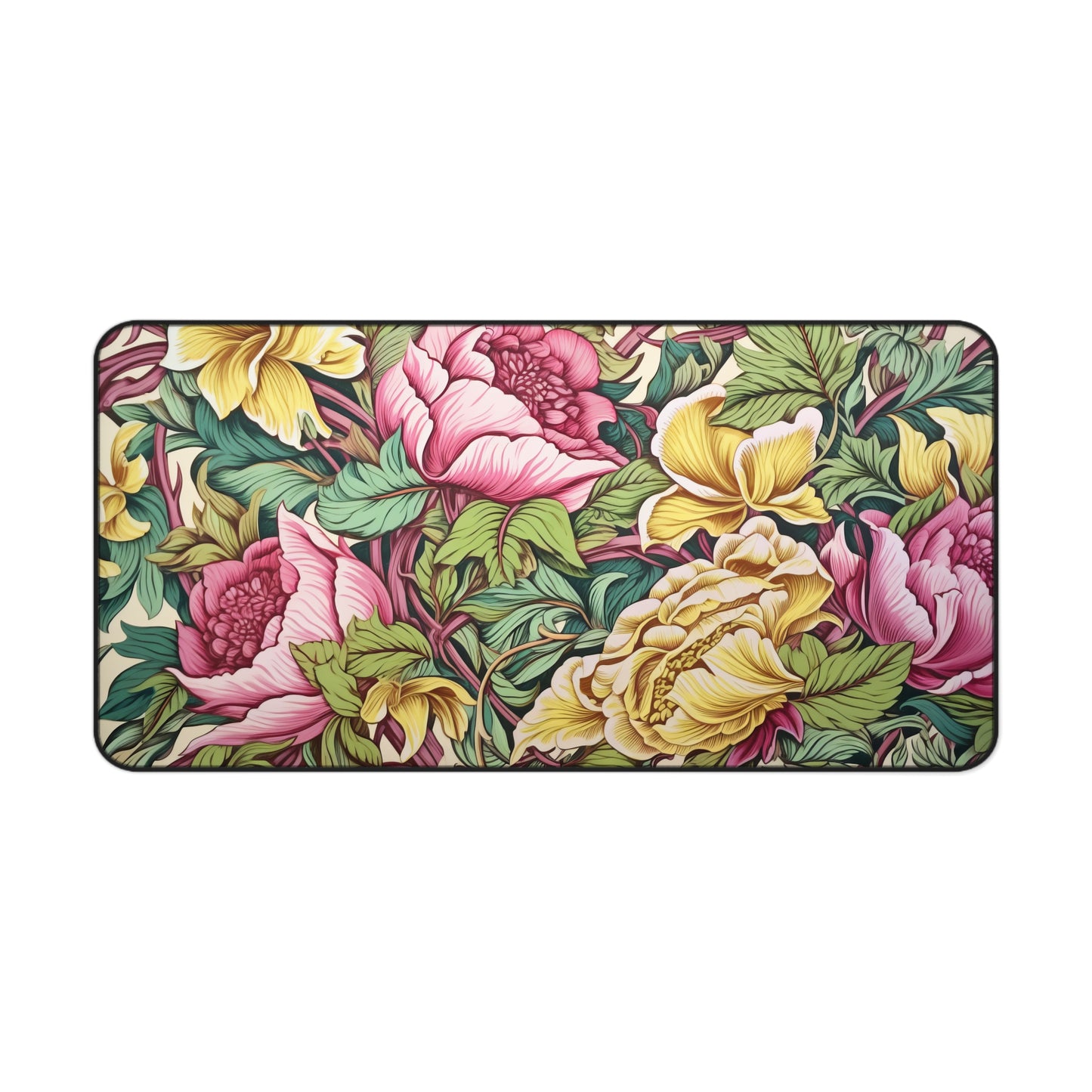 William Morris Inspired Floral Pattern Desk Mat 2 Sizes | Office Decor GiftDesk Mats