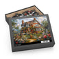 An Old Victorian English Home in The Style William Morris Jigsaw Puzzle (120, 252, 500-Piece) Gift-Ready Box, Adult Jigsaw Puzzle