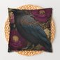 Elegant Raven & Peony Floral Pillowcase