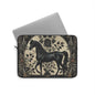 William Morris Arabian Black Horse Black Laptop Sleeve, William Morris Design, Protective Case, Gift for Nature Lovers